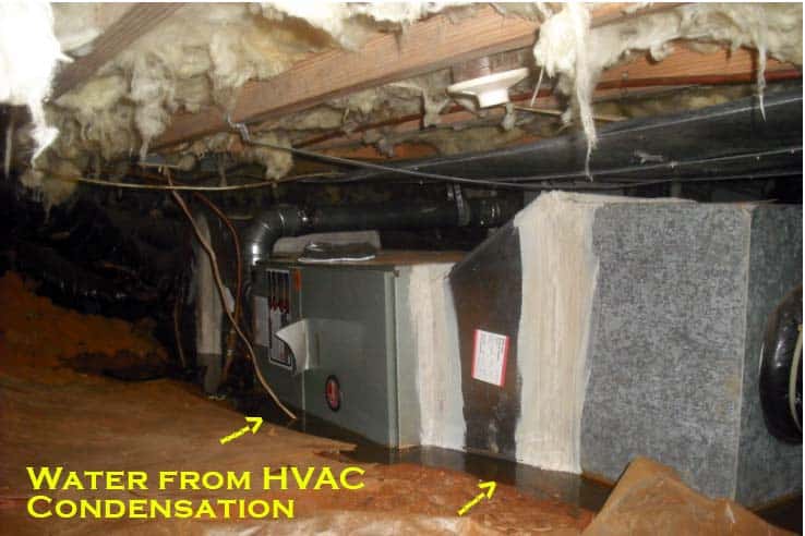 hvac condensation in an attic